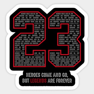 Jordan Basketball Airness Chicago 23 Legend Sticker